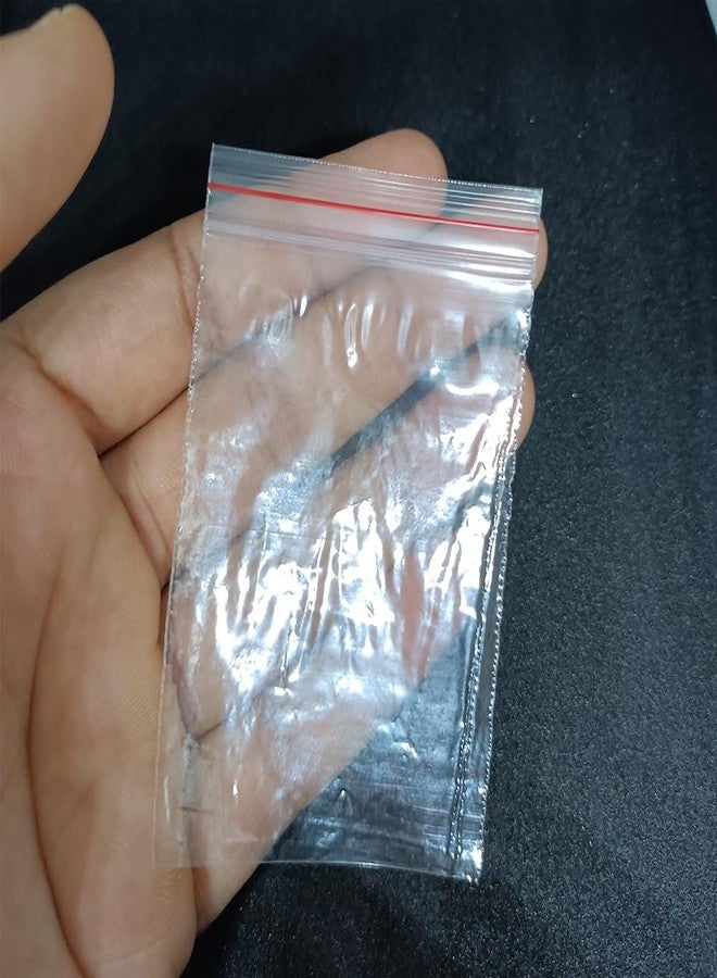 GIRISHA TRADERS Ziplock Pouches 3x2 inches for Packaging | Reusable Bags | Transparent Plastic Pouches for Spices, Dry Fruits, Snacks | Airtight Seal (3x2 inch, 50, count) - Image 2